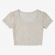 Sexy Y2K Lace Crop Top, Short Sleeve U-Neck Slim Fit T-Shirt, Going Out Clubwear Top