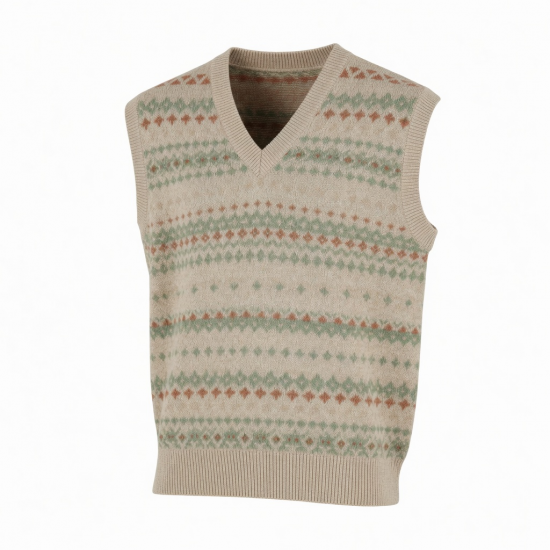 & Sweater Vest Jacquard Design Knitwear Pullover Knitted Jumper Pullover Knit Top Sweater Vest Reorder rate
