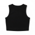 Cropped Solid T-shirt Tank Top Seamless Streetwear Stretch Rib Knit Sleeveless Casual Tank Top Reorder rate
