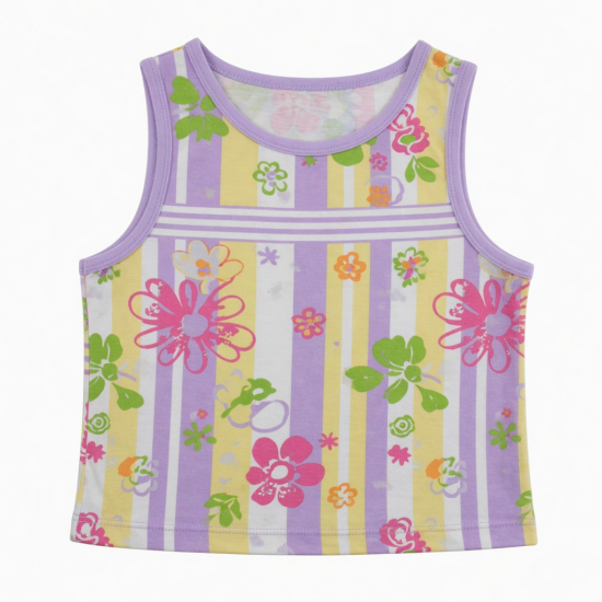 Floral Charm Summer Fashion Casual Letter Printed Sleeveless Y2k Striped Tank Top