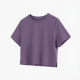 Solid Color Crop Top Casual Short Fashion Sports Wear Short-sleeved T-shirt
