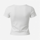 Clothes Low-Cut U-Neck Short-Sleeved Solid Color Pure Sexy Tight Short Top Summer T-Shirt