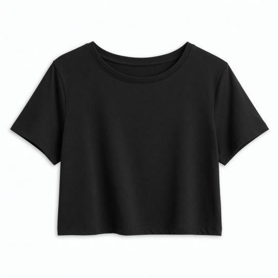 Casual Summer Crop Top Solid Short Sleeve Workout Crop Blouse Tee T-Shirt Print Plus Size Tee