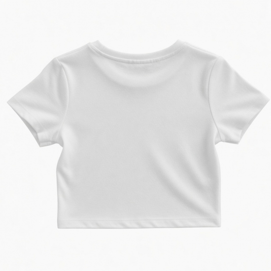 Basic Blanks White Tshirts Cotton T-Shirt T Shirt Baby Tees Crop Tops for