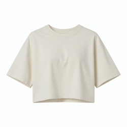 Crop Top Oversized Short T Shirts Design Crop Half Sleeve Drop Shoulder T-shirts Crop Tops