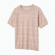 Summer New Versatile Stripes Knitted Short-sleeved Ice Silk Round Neck Pullover T-shirt Top Knitwear Clothing