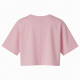 Cotton Oversize Blank Plain White Lose Fitting Crop Top t Shirts Athletic Spandex Baby pink Gym Cropped Tee