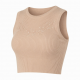 Clothing Summer Sleeveless Knitted Ribbed Crop Top Embroidery Fashion Tank Top