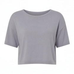 Summer Crop Top Quick-Drying Casual Loose Fit Knitted T-Shirt with Solid Color for Running and Exercise Lower