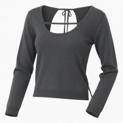 Sexy Top Backless Long Sleeve Casual Short Style Fit Slim Knit Long Sleeved T-shirt Top