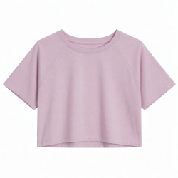 Design High-Waisted Breathable Cute Crop Top T-Shirt 210g Pure Cotton Loose Short-Sleeved Sport Top Yoga