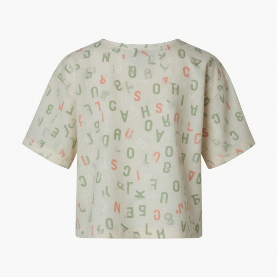 G02720C Summer Letter Print Tops