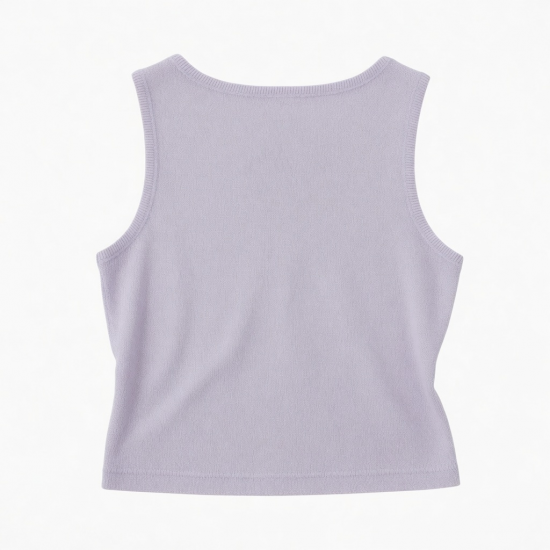 Y2K Summer Casual Short Tank Top Breathable Knitted with Front Letter Print