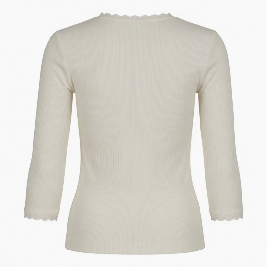 Summer Fashion Sexy Club Elegant Lace Trim Breathable Ribbed Knit Regular Sleeve O-Neck Slim Fit Beaded Top